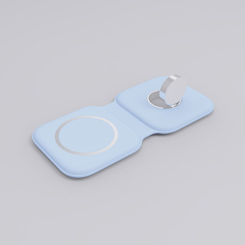 3-in-1 dual foldable wireless charger suitable for wireless charging of Apple Watch and iPhone