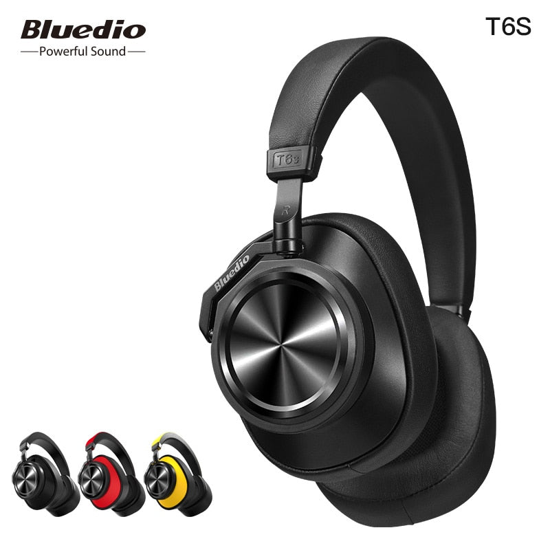 T6S Bluetooth Headphones Active Noise Cancelling Wireless Headset For Phones And Music With Voice Control