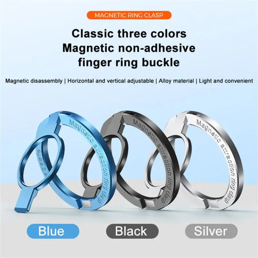 Phone Magnetic Ring Holder for 12 13 14 Max Magnet Finger Ring Grip Stand Holder Zinc Alloy Kickstand