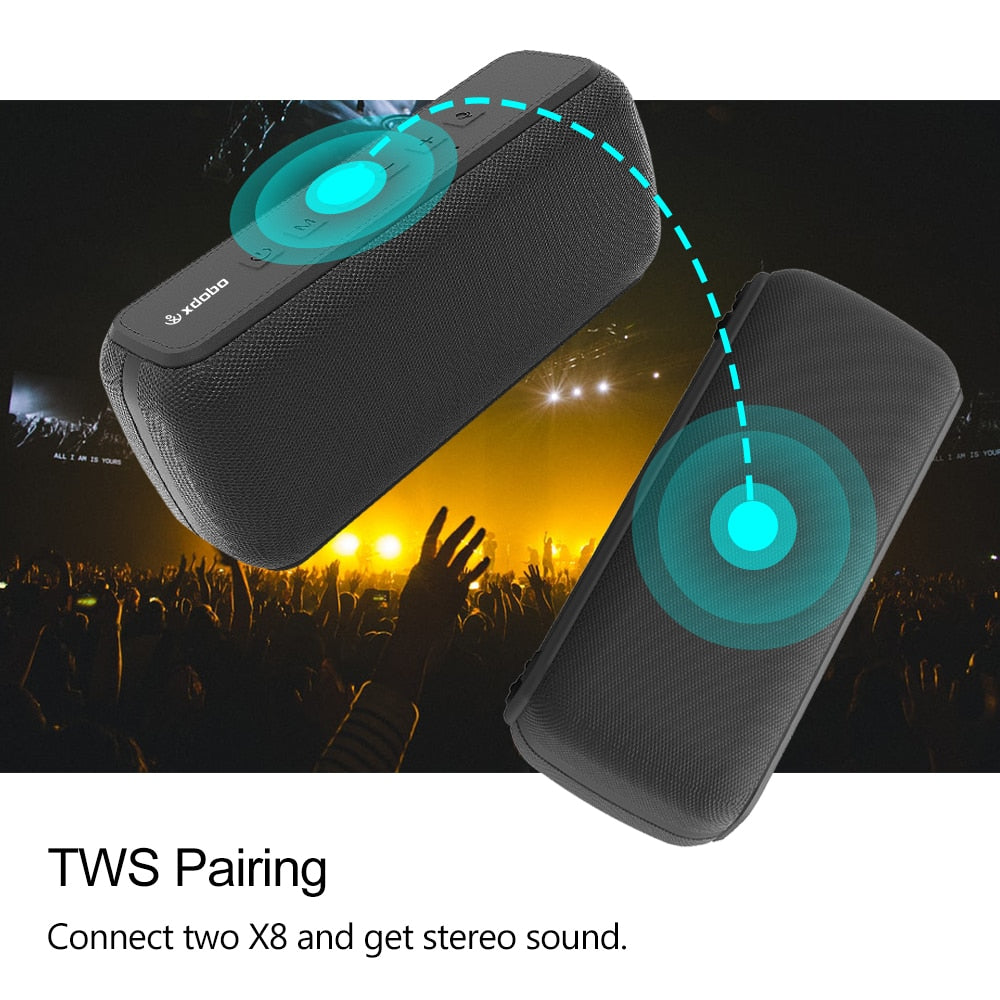 60W Portable Bluetooth Speakers Bass with Subwoofer Wireless IPX5 Waterproof TWS 15h Playing Time Voice Assistant Extra