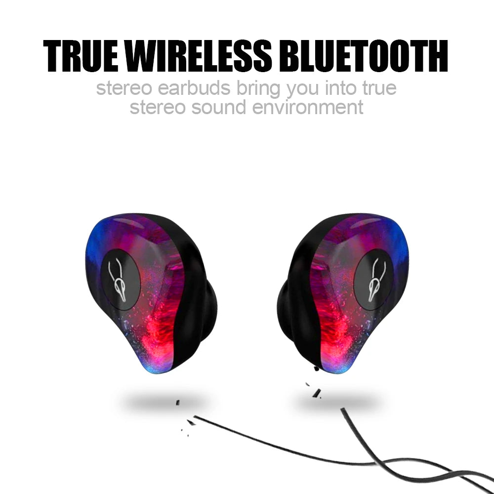 True Wireless Earphone Cordless Earbuds TWS Stereo headsets Bluetooth 5.0 Auriculares Earphone with Charging box